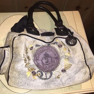 Juicy couture gray sparkly purse